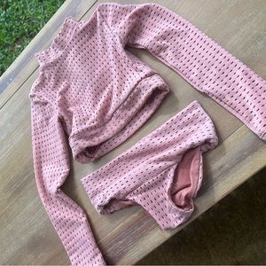 Baby Acacia Two Piece Swim Set in (Orchid?) Mesh